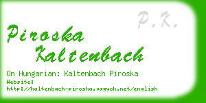piroska kaltenbach business card